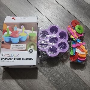 Silicone Popsicle Molds 7-cavity DIY Ice Pop Molds (2 pack)